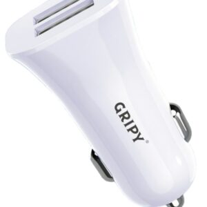 AMP Car Charger by Gripy White